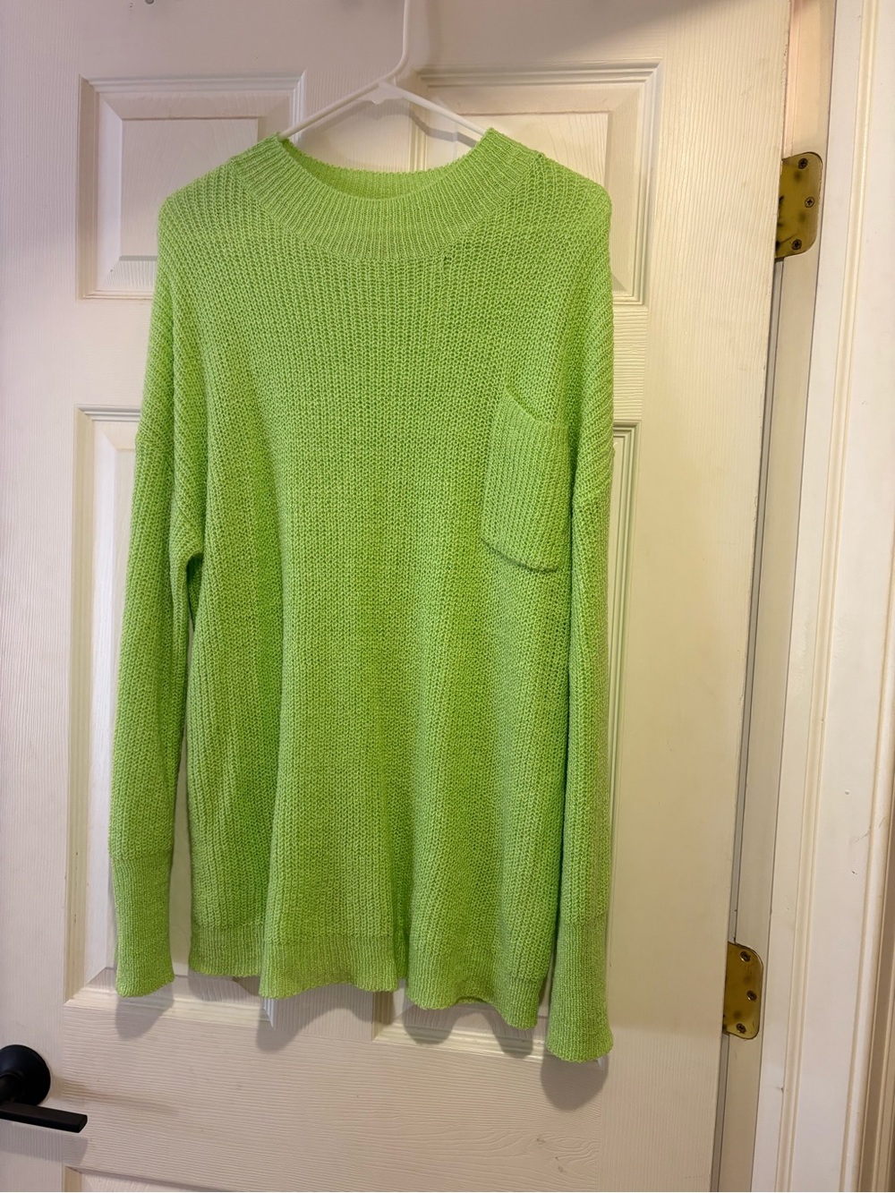 Women’s pink lily Lime Green Knit Sweater